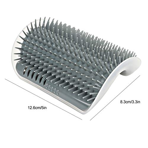 YongliJc Cepillo de plástico para Frotar para Gatos, Peine de Masaje de Belleza Personal para Gatos, Cepillo Suave de Aseo para Gatos, Cepillo de Masaje Gatos domésticos(Gris)