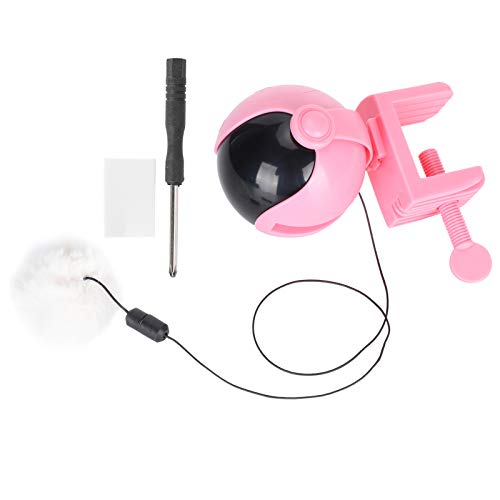 YongliJc Juguete Educativo eléctrico para Gatos, Juguete de elevación automática para Gatos, Bola mullida, Divertido Juguete Inteligente para Mascotas, Juguete Duradero para Gatitos(Rosado)