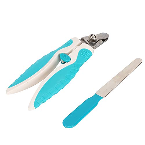 YOUTHINK Tijeras Cortaúñas para Mascotas con Protector de Seguridad Cortaúñas para Mascotas Cortador de Bordes Kit de Recorte de Cuchillo de Esmerilado para Gatos y Perros(L)