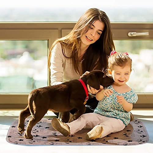 YOUTHINK Toallitas de Empapadores Perros, Lavado a Máquina y Reutilizable Pet Pee Pad, Jabones de Entrenamiento para Pañales para Perros con Función Antideslizante, Adecuados para Cachorros y Gatos