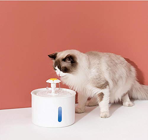 YQZS Mascota Gato y Perro circulación automática dispensador de Agua con oxígeno Activo dispensador de Agua para Mascotas Fuente para Mascotas-Blanco