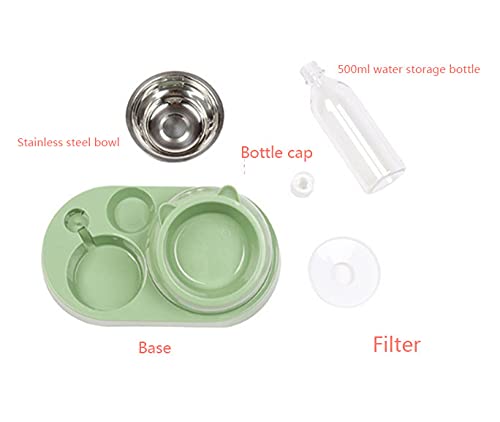 YRHH Alimentador y Bebedero de Comida para Mascotas Alimentador automático de Cuenco para Mascotas para Perros Grandes y Gatos y Bebedero para Mascotas de 500 ml-Gran Capacidad, Grueso y Duradero