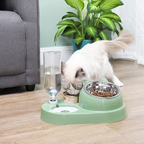 YRHH Alimentador y Bebedero de Comida para Mascotas Alimentador automático de Cuenco para Mascotas para Perros Grandes y Gatos y Bebedero para Mascotas de 500 ml-Gran Capacidad, Grueso y Duradero