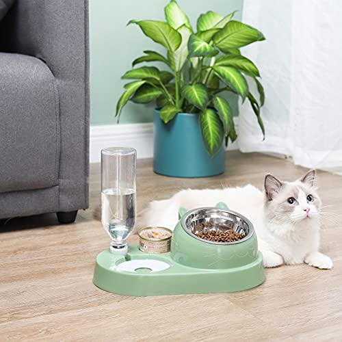 YRHH Alimentador y Bebedero de Comida para Mascotas Alimentador automático de Cuenco para Mascotas para Perros Grandes y Gatos y Bebedero para Mascotas de 500 ml-Gran Capacidad, Grueso y Duradero