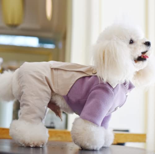 YTXYZU Mascotas Trajes de recuperación Anti lamida Destete Ropa Chaleco de Perro/GatosCorreas Acolchadas,Púrpura,2XL