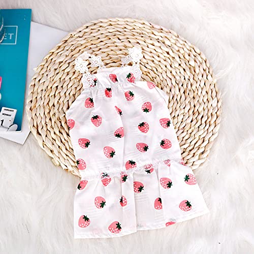 YTXYZU Mascotas Trajes de recuperación Anti lamida Destete Ropa Chaleco de Perro/GatosFalda para Mascotas,Fresa,XS