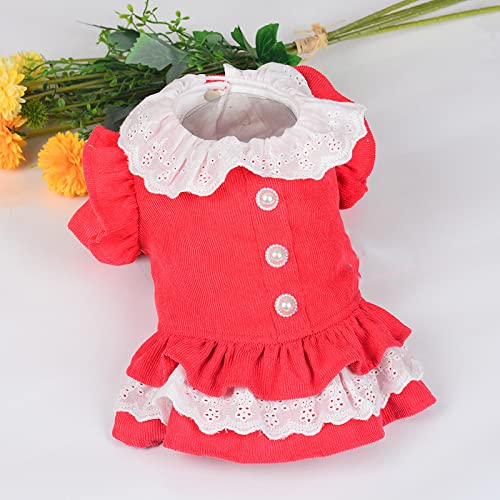 YTXYZU Mascotas Trajes de recuperación Anti lamida Destete Ropa Chaleco de Perro/GatosFalda para Mascotas,Rojo,2XL