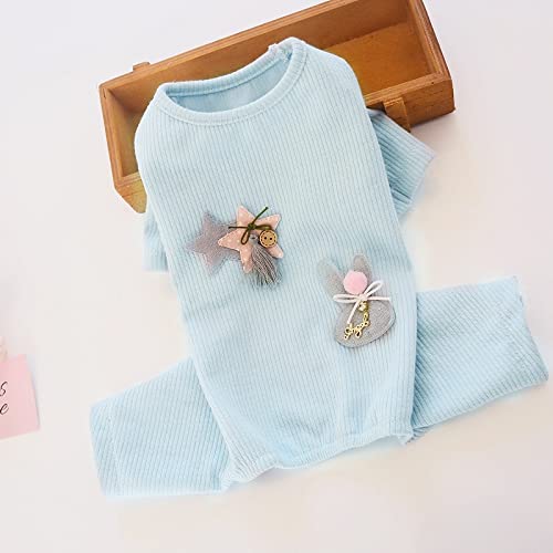 YTXYZU Mascotas Trajes de recuperación Anti lamida Destete Ropa Chaleco de Perro/GatosServicio a Domicilio para Mascotas,Azul Claro,SG