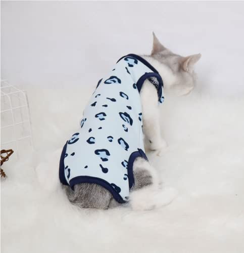 YTXYZU Mascotas Trajes de recuperación Anti lamida Destete Ropa Chaleco de Perro/GatosTraje de esterilización para Mascotas,Azul,SG