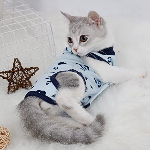 YTXYZU Mascotas Trajes de recuperación Anti lamida Destete Ropa Chaleco de Perro/GatosTraje de esterilización para Mascotas,Azul,SG