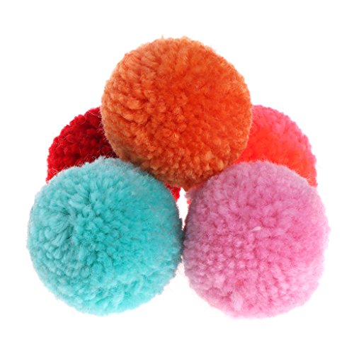 YU-HELLO - Juego de 5 pelotas de peluche para gatos, interactivas, color caramelo suave