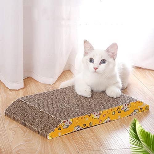 YUEYOULII Recarga de raspador Tablero de arañazos trapezoides Cat Tablero de Escalada de Gato de Doble Cara Cartillo de Escalada rascadores de Gatos para Gatos de Interior (Color : A)