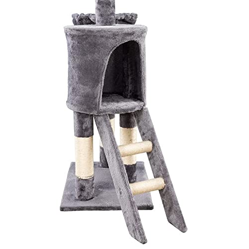 YUHEAN Árbol para Gatos con Postes para rascar en la Plataforma Condominio para Gatos de Varios Niveles con Postes para rascar en Hamaca(Color:A)