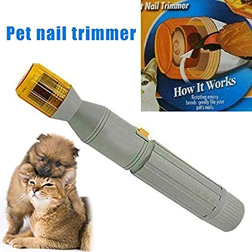YWAWJ Electric uñas Clippers Cat Nail Clippers perro eléctrico Clippers del clavo de animal doméstico del gato Clippers Pet Nail Trimmer, sin dolor y estética patas y suavizado de Pequeño Mediano Gran