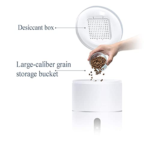 Yxxc Alimentador automático Inteligente para Mascotas de 4 litros, dispensador automático de Alimentos para Perros y Gatos con grabadora de Voz y Temporizador programable, cámara para Mascotas Fu