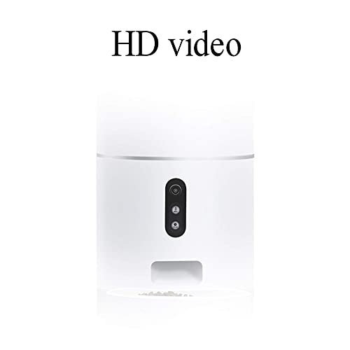Yxxc Alimentador automático Inteligente para Mascotas de 4 litros, dispensador automático de Alimentos para Perros y Gatos con grabadora de Voz y Temporizador programable, cámara para Mascotas Fu