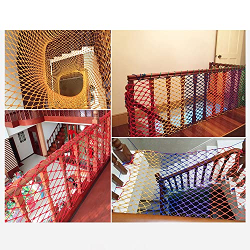 YXYOL Barandilla de Escalera de balcón,Red de Seguridad para niños,Red Protectora,Cuerda anticaída para niños,Red Decorativa de Color para jardín de Infantes,Cerca de Nailon