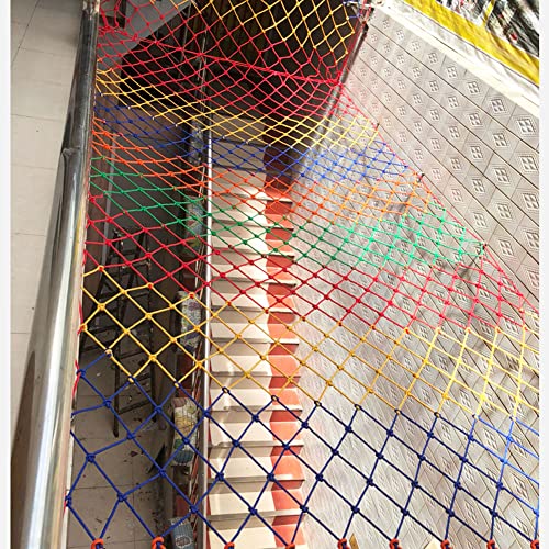 YXYOL Barandilla de Escalera de balcón,Red de Seguridad para niños,Red Protectora,Cuerda anticaída para niños,Red Decorativa de Color para jardín de Infantes,Cerca de Nailon