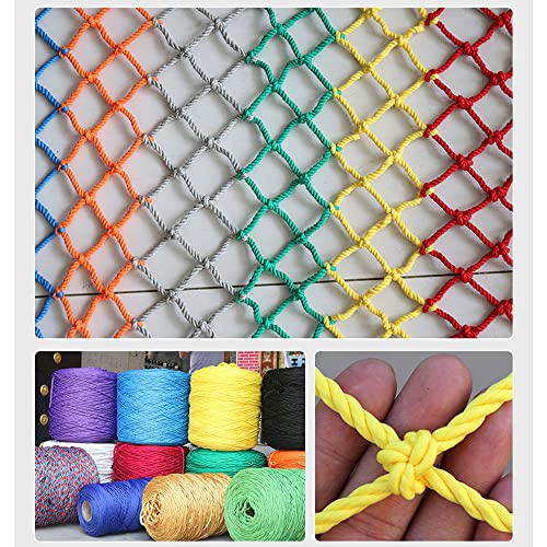 YXYOL Red Protectora de Color,Red de Seguridad para Exteriores,Red de Escalada para niños,Red Decorativa,Red anticaída para balcón de escaleras de jardín de Infantes