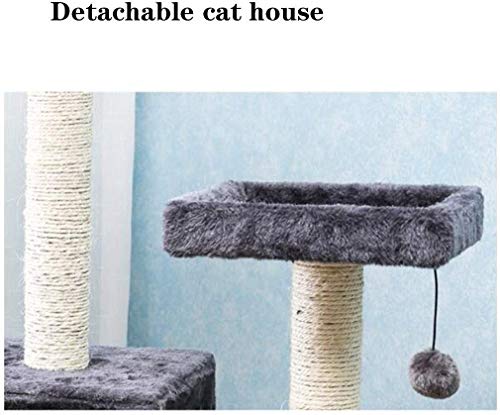 YXZQ Marco de Escalada, Villa de múltiples Capas para Gatos, Pilar de sisal Árbol de Gatos Centro de cuidados de crianza para Gatos Juguete para Mascotas Columna de arañazos para Gatos