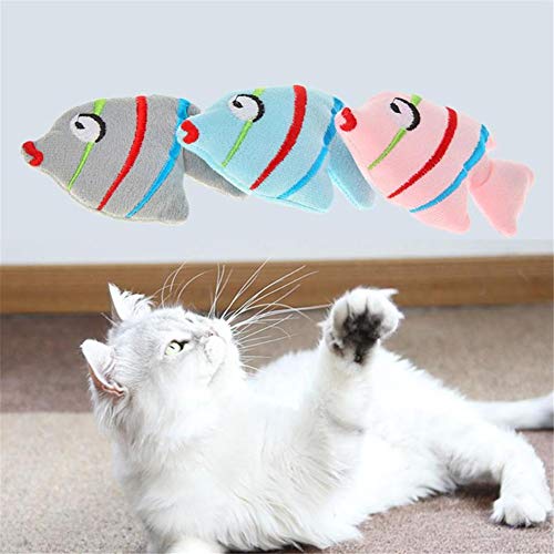 YY LIU Juguete para Gatos Precioso Jugete De Gato Catty Fish Juguete Gato Durable Juegos Gatos para Fomentar Una Buena Higiene Dental Mantenga Sus Dientes Sanos Blue