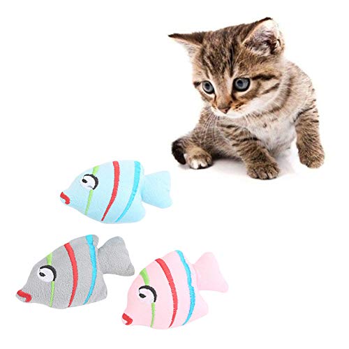 YY LIU Juguete para Gatos Precioso Jugete De Gato Catty Fish Juguete Gato Durable Juegos Gatos para Fomentar Una Buena Higiene Dental Mantenga Sus Dientes Sanos Blue