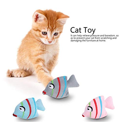 YY LIU Juguete para Gatos Precioso Jugete De Gato Catty Fish Juguete Gato Durable Juegos Gatos para Fomentar Una Buena Higiene Dental Mantenga Sus Dientes Sanos Blue