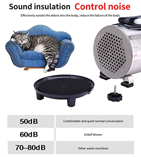 YZT QUEEN Secador De Pelo De Perro 2800W, Secador De Pelo De Aseo para Perros Y Gatos De Alta Potencia con Ajuste Continuo De Temperatura Y Velocidad De Bajo Ruido,Naranja