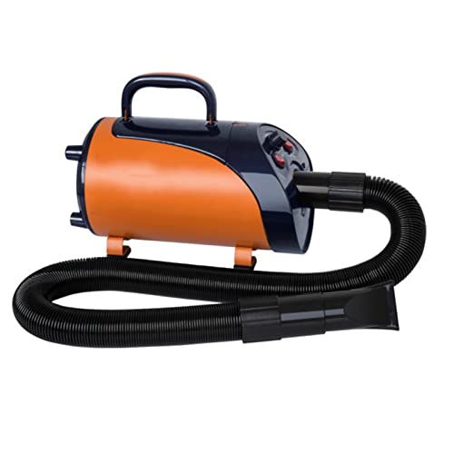 YZT QUEEN Secador De Pelo De Perro 2800W, Secador De Pelo De Aseo para Perros Y Gatos De Alta Potencia con Ajuste Continuo De Temperatura Y Velocidad De Bajo Ruido,Naranja