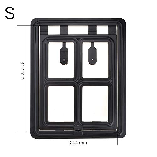 YZWHKJ Gatera 2 Tamaños magnética Puerta abatible Puerta for Mascotas Perro Gato del Perro de Animal doméstico y el Gato Puertas Puerta con Llave la Puerta de direcciones for Las Pantallas Gater