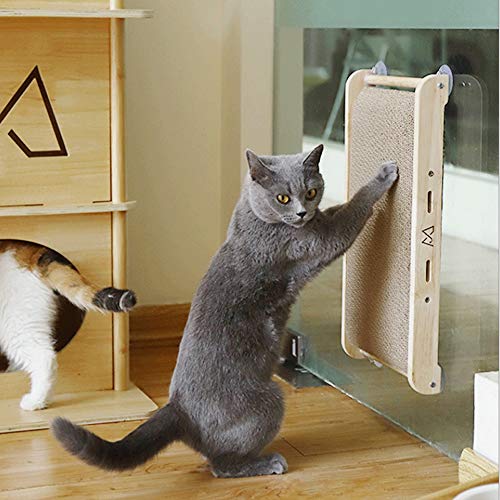 Z-Color Cat Scratch Vertical Cartón Ondulado Gatito Gato Hierba gatera Rascar la Estera del cojín del Consejo Rascador for Gatos Juguete Accesorios de Juego, Estrecho