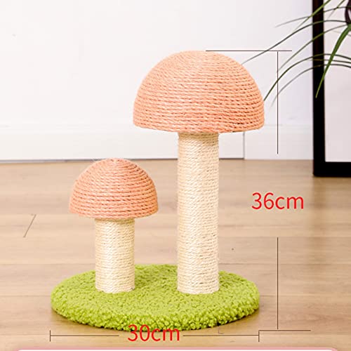 Zanahoria gato rasguño tablero pequeño gato trepador marco súper portátil garras garras garras alineadas en la playa gato gato escalada gato rasguño poste (Color : Small mushrooms)