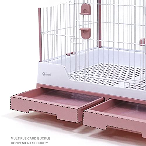 ZANZAN Jaula de Pájaros Decorativas Jaula De Conejo Grande Rolling Pequeño Animal Conejito Hábitat Transporte De La Bandeja con Ruedas Muebles para Mascotas (Color : Blue)