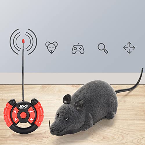 Zayaa Juguetes automáticos para Gatos - Juguete de simulación de Ratones Peludos, 28 cm / 11 Pulgadas Juguete de Control Remoto para Ratones móviles para Gatitos Ejercicio en Interiores y Exteriores