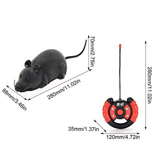 Zayaa Juguetes automáticos para Gatos - Juguete de simulación de Ratones Peludos, 28 cm / 11 Pulgadas Juguete de Control Remoto para Ratones móviles para Gatitos Ejercicio en Interiores y Exteriores