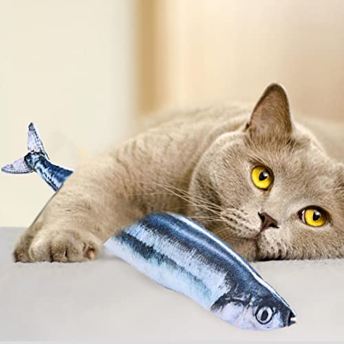 Zayaa Pez de Juguete de Hierba gatera | Juguete para Gatos, Juguetes para Gatos para Gatos de Interior, Juguete para Peces Floppy Cat Kicker, Juguete para Gatos Flopping Fish para Elegir y Divertido