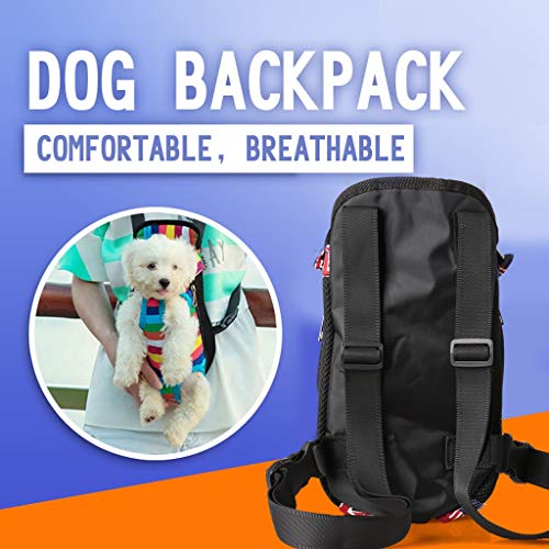 ZDVHM Mochila Animal doméstico del Gato del Perro hacia Fuera portátiles Ajustables cómodas Bolsas Delanteras Manos Libres for Viajar Ligero de la Bandera Nacional de Compras Mochila (Size : L)