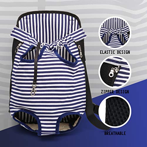 ZDVHM Mochila Animal doméstico del Gato del Perro hacia Fuera portátiles Ajustables cómodas Bolsas Delanteras Manos Libres for Viajar Ligeros Bolso de Las Compras Mochila (Size : L)