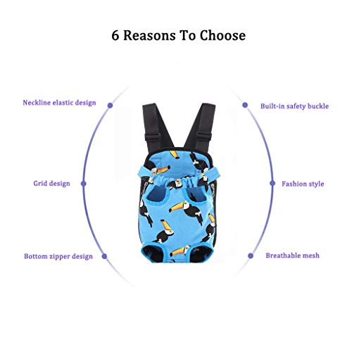 ZDVHM Perro del Gato del Animal doméstico del Mochila Ajustables cómodos out portátiles Bolsas Delanteras Manos Libres for Viajar Ligeros Bolso de Las Compras Mochila (Size : L)