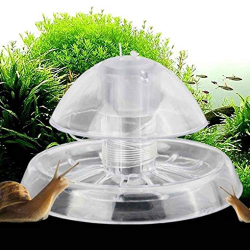 Zeagro 1 trampa de caracol transparente de plástico libre de cebo para acuario, pecera, plantas planarian sanguijuela, captura de naturaleza.