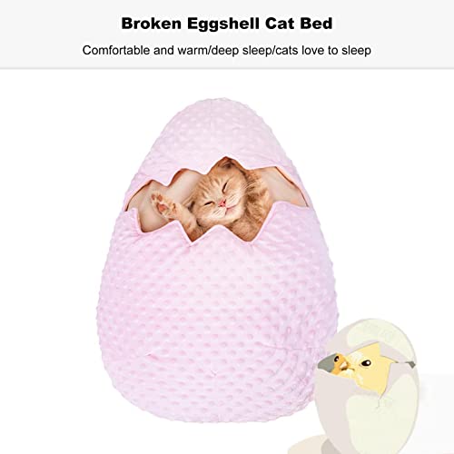 ZEBROAU Cama para gatos con forma de cáscara de huevo suave y esponjosa para mascotas que proporciona seguridad y calor para gatos | Saco para gatos y cachorros