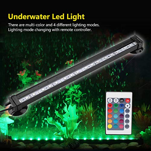 Zerodis LED Aquarium Light Sumergible Burbuja de Acuario Bubble Light con Mando Sumergible Lámpara LED de Colorido para Kit Luz Acuario (31 cm)