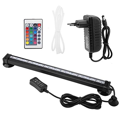 Zerodis LED Aquarium Light Sumergible Burbuja de Acuario Bubble Light con Mando Sumergible Lámpara LED de Colorido para Kit Luz Acuario (31 cm)