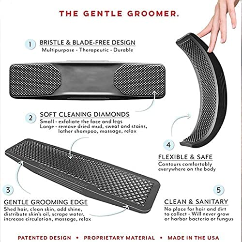 ZGHYBD Original for Horses Dogs 6-in-1 Shedding Grooming Massage, Horse Brushes for Grooming, Horses Neat Pet Grooming Brush Massage Comb Horse Shedding Tool Kit, Easy To Clean