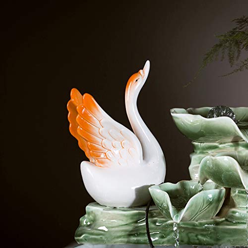 ZHANGJINYISHOP2016 Pecera Hecho a Mano Creativo de cerámica Tanque de Peces Acuario Fuente de Agua humidificación atomizada Sala de Estar Tanque de Peces decoración Acuario (Size : S)