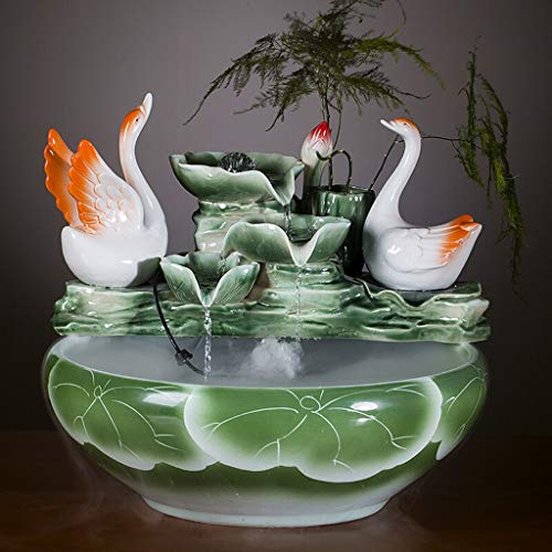 ZHANGJINYISHOP2016 Pecera Hecho a Mano Creativo de cerámica Tanque de Peces Acuario Fuente de Agua humidificación atomizada Sala de Estar Tanque de Peces decoración Acuario (Size : S)