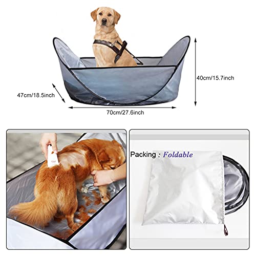Zhao Li Pet Clippers Professional Kit,Cortador de Pelo inalámbrico el Cuidado de Perros con Babero recogedor de Recortes,Base de Soporte Recargable de bajo Ruido,para Gatos,Mascotas,hogar