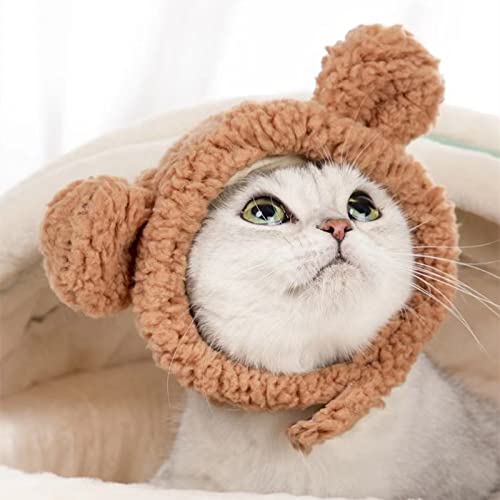 ZHIERPIUS Sombrero de Mascota Exquisito, Perro Gato Sombrero Lindo Mascota Accesorios Accesorios Mascota Peluche Tapa for pequeños Perros Grandes Gatito Cachorro Invierno Sombrero Caliente