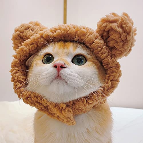 ZHIERPIUS Sombrero de Mascota Exquisito, Perro Gato Sombrero Lindo Mascota Accesorios Accesorios Mascota Peluche Tapa for pequeños Perros Grandes Gatito Cachorro Invierno Sombrero Caliente