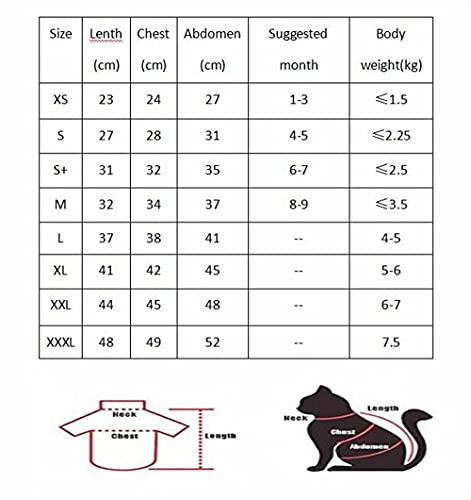 ZHIHAN Ropa para Gatos esfinge Chaleco elástico para Gatos sin Pelo, Traje de Aire Acondicionado, Color 1, XL
